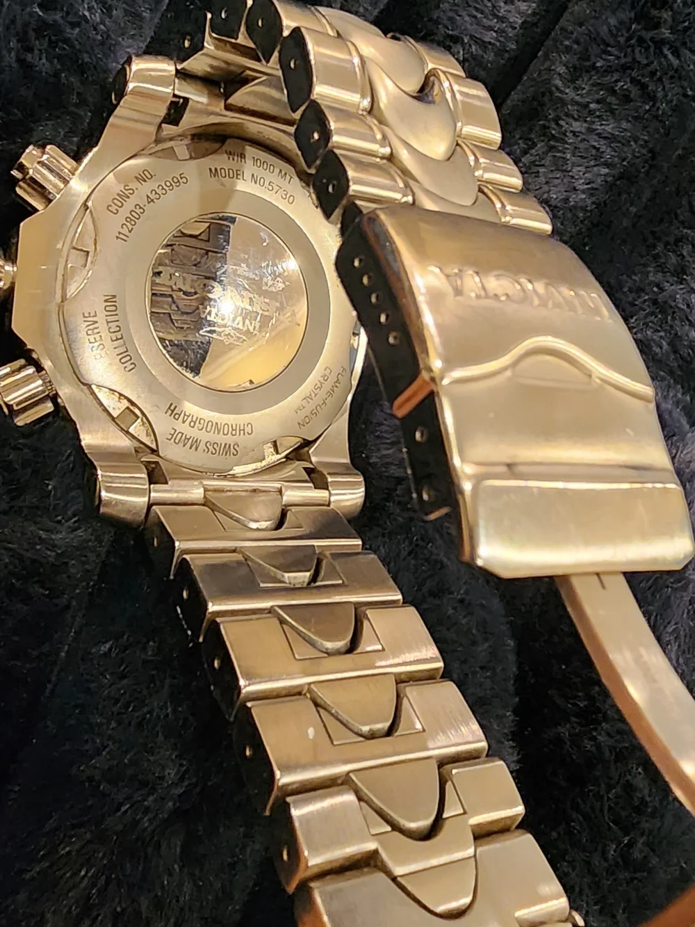 Invicta Reserve Men’s Gold Tone Chronograph Watch - Gold